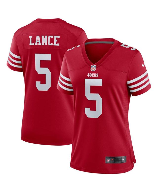 Women's Nike Trey Lance Scarlet San Francisco 49ers Team Player Game Jersey