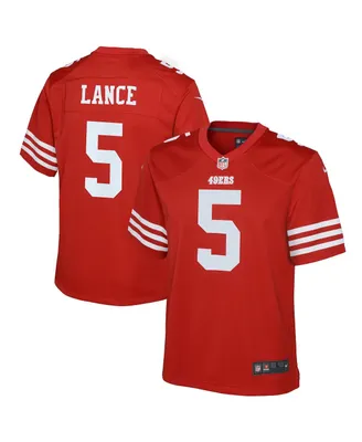 Big Boys Nike Trey Lance Scarlet San Francisco 49ers Game Jersey