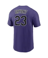 Men's Nike Kris Bryant Purple Colorado Rockies Player Name & Number T-shirt