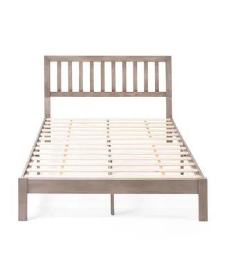 Norgate Modern Farmhouse Acacia Wood Bed Platform, Queen