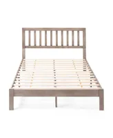 Norgate Modern Farmhouse Acacia Wood Bed Platform, Queen