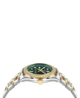 Philipp Plein Women's Queen Green & Two-Tone Stainless Steel Bracelet Watch 36mm