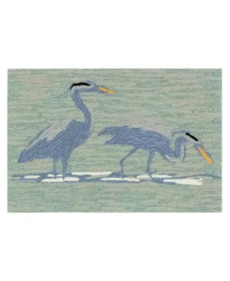 Liora Manne' Frontporch Blue Heron 1'8" x 2'6" Outdoor Area Rug