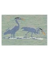 Liora Manne' Frontporch Blue Heron 1'8" x 2'6" Outdoor Area Rug