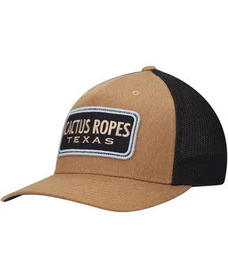 Men's HOOey Tan, Black Cactus Ropes Trucker Flex Hat