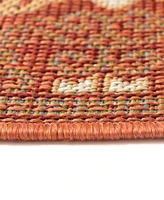 Liora Manne' Patio Suzani Diamonds 4'10" x 7'6" Outdoor Area Rug