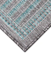 Liora Manne' Malibu Simple Border 1'11" x 7'6" Runner Outdoor Area Rug