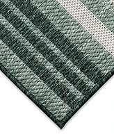 Liora Manne' Malibu Faded Stripe 1'11" x 7'6" Runner Outdoor Area Rug