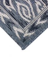 Liora Manne' Malibu Ikat 7'10" x 7'10" Square Outdoor Area Rug