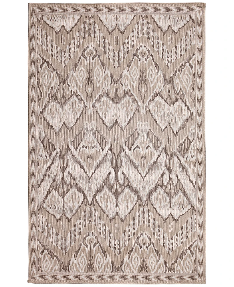 Liora Manne' Malibu Ikat 4'10" x 7'6" Outdoor Area Rug