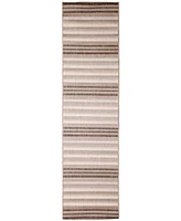 Liora Manne' Malibu Faded Stripe 1'11" x 7'6" Runner Outdoor Area Rug