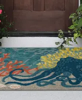 Liora Manne' Frontporch Octopus 1'8" x 2'6" Outdoor Area Rug