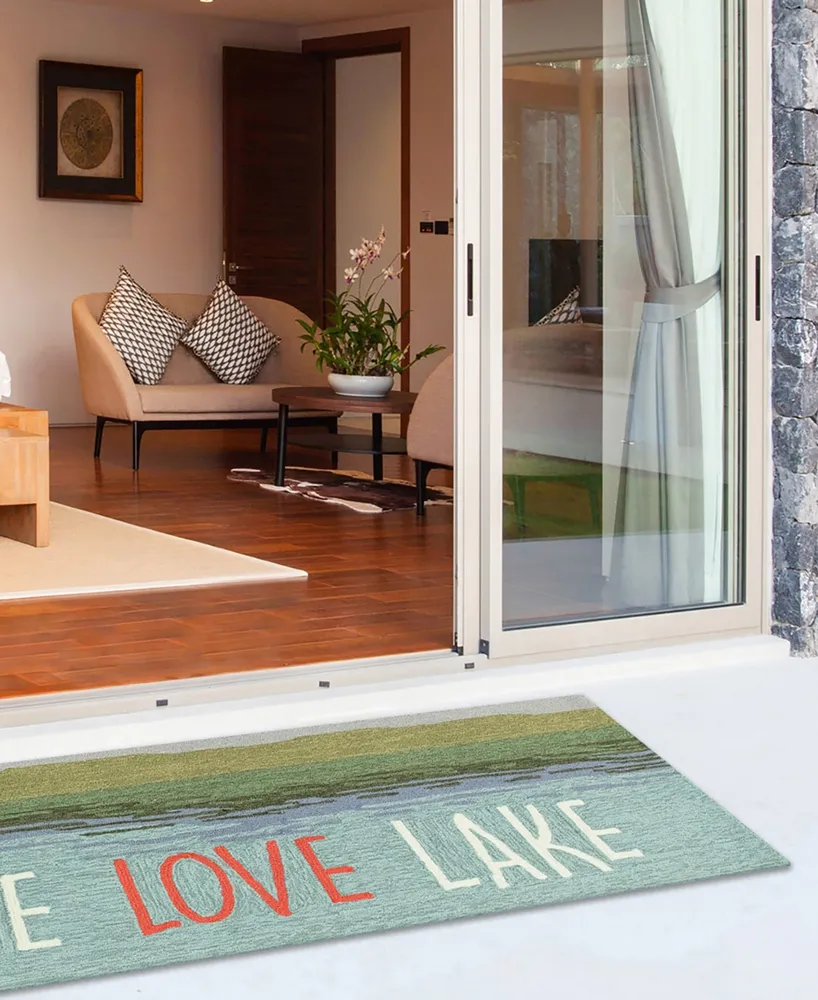Liora Manne' Frontporch Live Love Lake 2' x 5' Runner Outdoor Area Rug