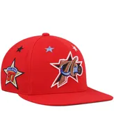 Men's Mitchell & Ness Red Philadelphia 76Ers Hardwood Classics 1997 Nba All-Star Weekend Top Star Snapback Hat