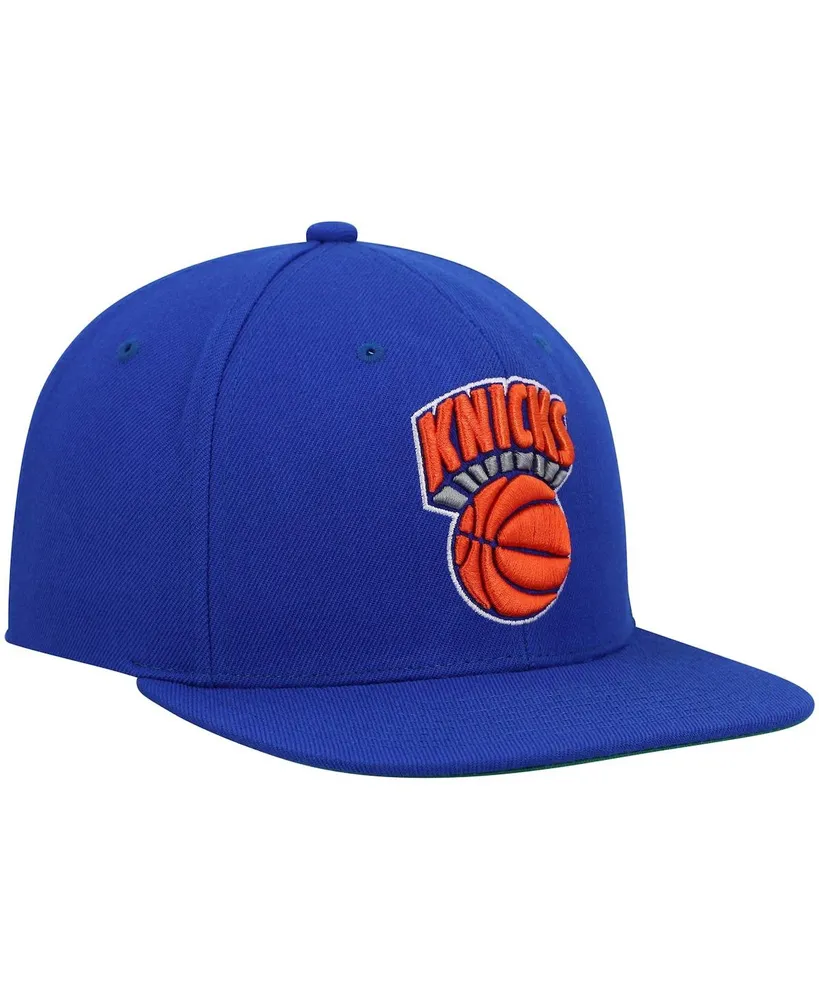 Men's Mitchell & Ness Blue New York Knicks Hardwood Classics Team Ground 2.0 Snapback Hat