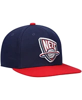 Men's Mitchell & Ness Navy, Red New Jersey Nets Hardwood Classics Team Two-Tone 2.0 Snapback Hat