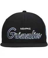 Men's Mitchell & Ness Black Memphis Grizzlies Hardwood Classics Script 2.0 Snapback Hat