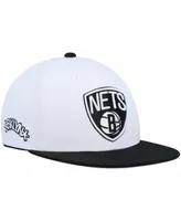 Men's Mitchell & Ness White Brooklyn Nets Core Side Snapback Hat