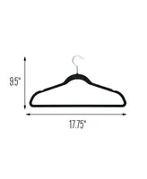 Collapsible Hangers and Velvet Non-Slip Hangers, 55 Piece