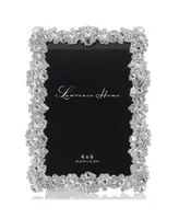 Jewel Cluster Metal Picture Frame, 4" x 6" - Silver