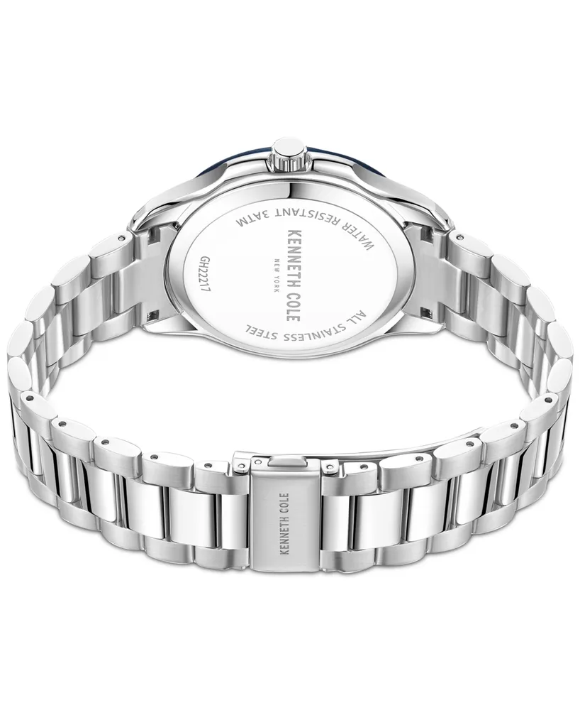 Kenneth Cole New York Men's Diamond Accent Stainless Steel Bracelet Watch 42mm