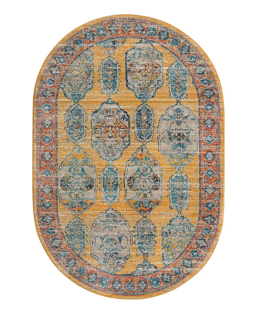 Bayshore Home Dolores DOL03 5'3" x 8' Oval Area Rug