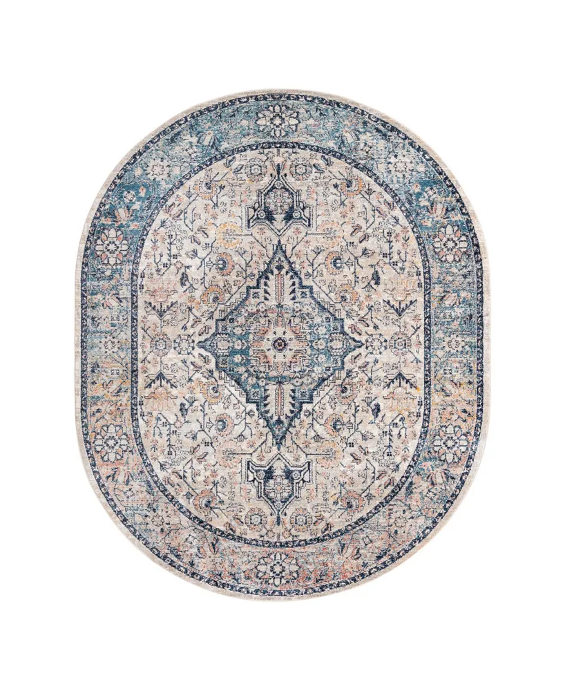 Bayshore Home Dolores DOL01 7'10" x 10'2" Oval Area Rug