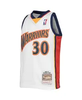 Big Boys Mitchell & Ness Stephen Curry White Golden State Warriors 2009-10 Hardwood Classics Swingman Jersey