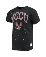 Men's Original Retro Brand Black North Carolina Central Eagles Bleach Splatter T-shirt