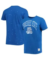 Men's Original Retro Brand Royal Tennessee State Tigers Bleach Splatter T-shirt