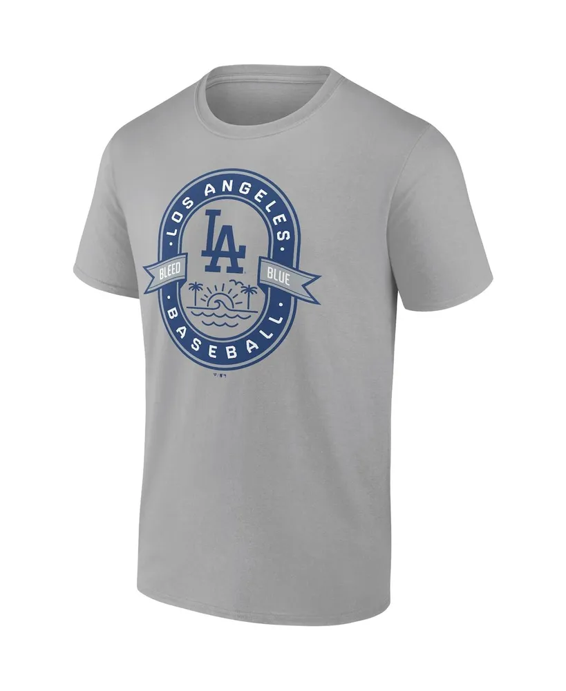 Men's Fanatics Gray Los Angeles Dodgers Iconic Glory Bound T-shirt