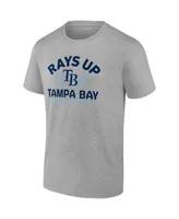 Men's Fanatics Heathered Gray Tampa Bay Rays Iconic Go for Two T-shirt