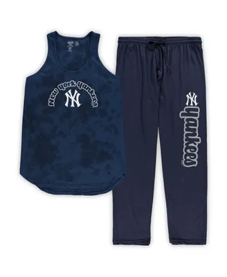 Women's Concepts Sport Navy New York Yankees Plus Jersey Tank Top and Pants Sleep Set