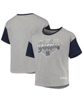 Big Girls Heathered Gray New York Yankees Bleachers T-shirt