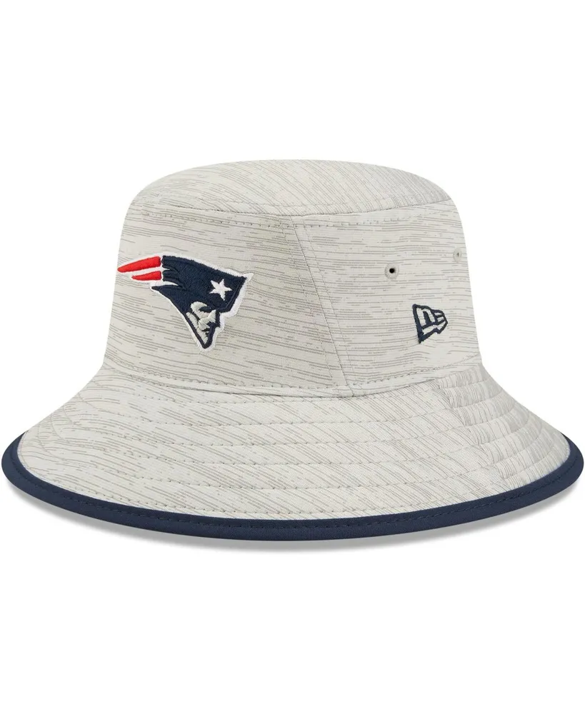 Men's New Era Gray New England Patriots Distinct Bucket Hat