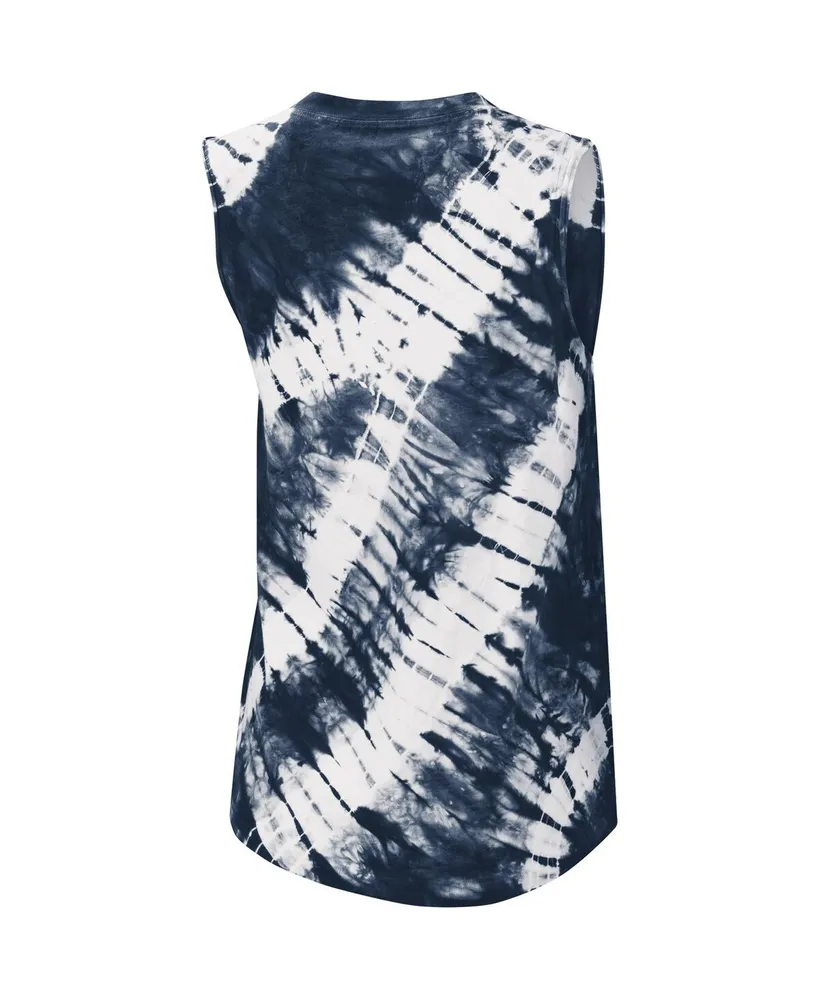 Women's Touch Navy New York Yankees Money Ball Tie-Dye Tank Top