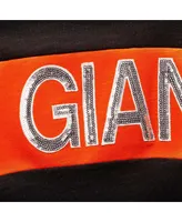 Women's Touch Black and Orange San Francisco Giants Lead Off Notch Neck T-shirt