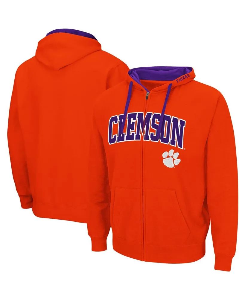 Men's Colosseum Orange Clemson Tigers Big and Tall Full-Zip Hoodie