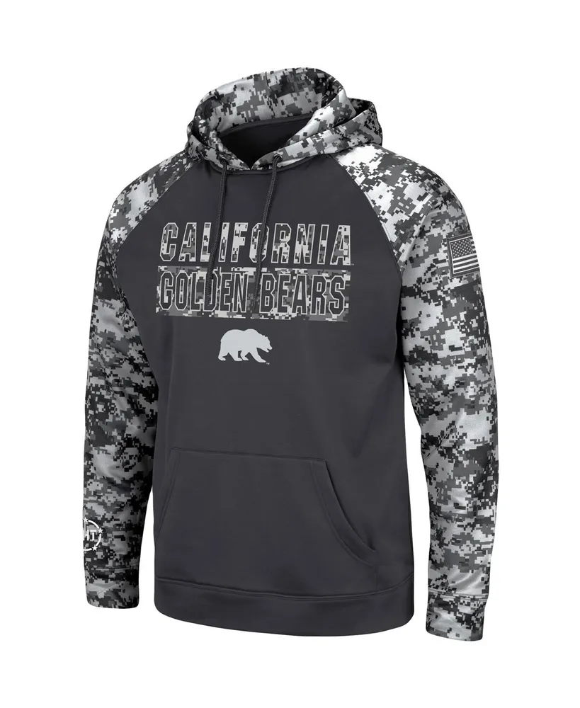 Men's Colosseum Charcoal Cal Bears Oht Military-Inspired Appreciation Digital Camo Pullover Hoodie