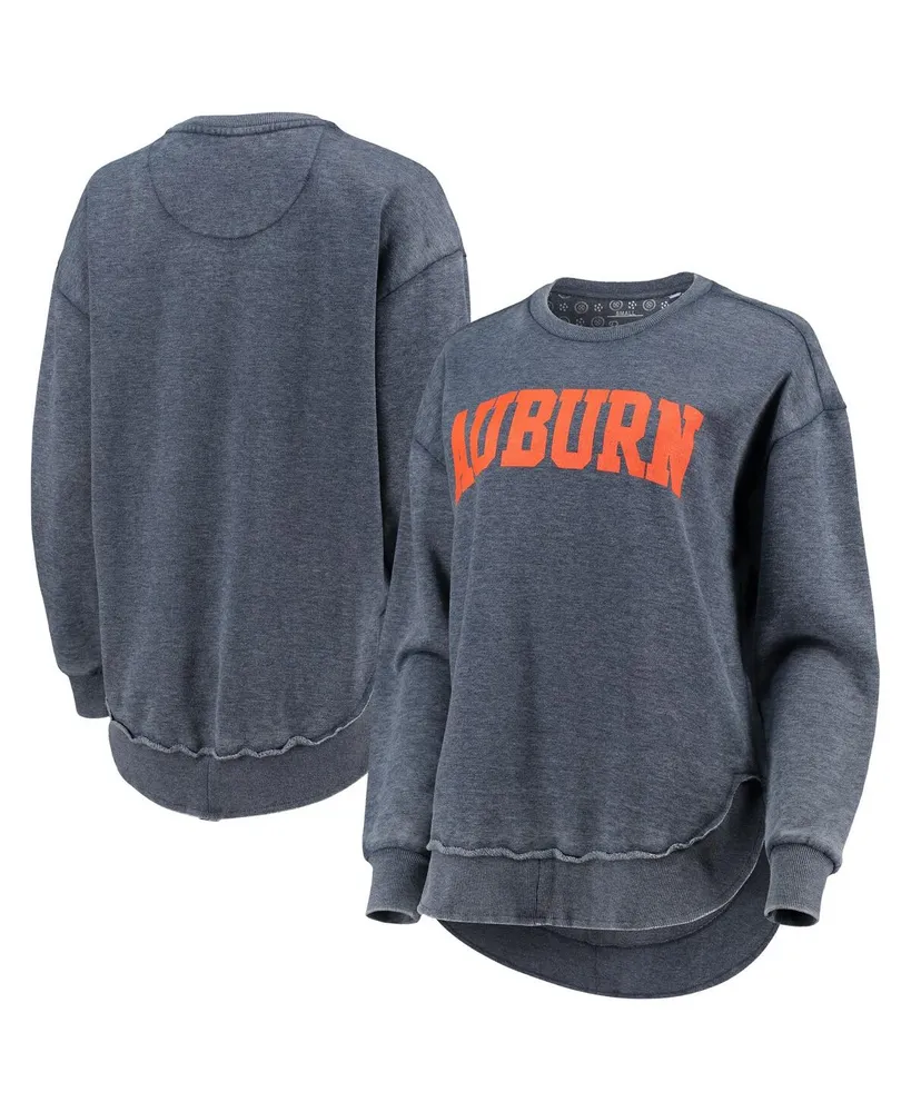 Pressbox Women's Pressbox Navy Auburn Tigers Vintage-Like Wash Pullover  Sweatshirt