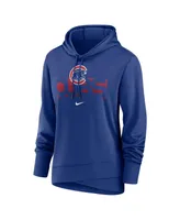 Women's Nike Royal Chicago Cubs Diamond Knockout Performance Pullover Hoodie