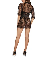 MeMoi Women's Nathalie Sheer Lingerie Robe