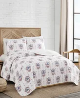 Lucky Brand Paisley Ikat 3 Piece Quilt Set