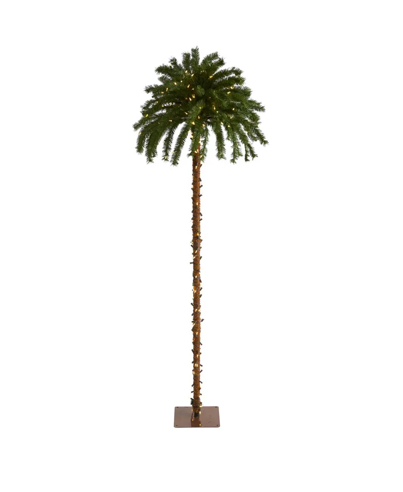 Christmas Palm Artificial Tree with Lights, 84"