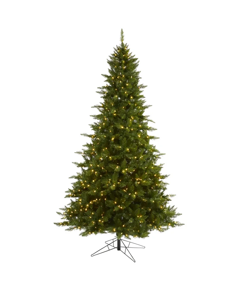 Vermont Spruce Artificial Christmas Tree with Lights and Bendable Branches, 108"