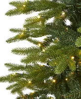 Belgium Fir Natural Look Artificial Christmas Tree with Lights, 108"