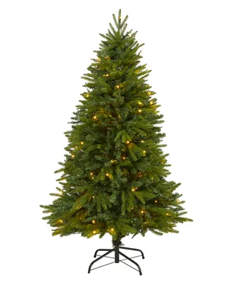 Sun Valley Fir Artificial Christmas Tree with Lights, 60"