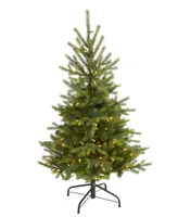 North Carolina Spruce Artificial Christmas Tree with Lights and Bendable Branches, 48"