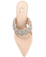 Journee Collection Women's Hazzl Braided Rhinestone Stilettos