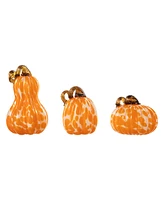 Glitzhome Pumpkin Gourd Set, 3 Piece